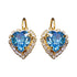 Auskarai „Okeano Širdis (Akvamarino Mėlyna)“ su Swarovski™ kristalais